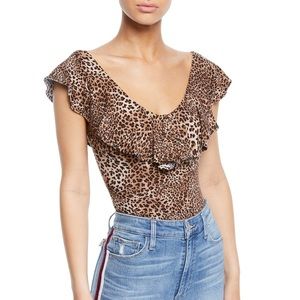 🆕 Ruffled Leopard-Print Bodysuit